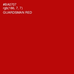 #BA0707 - Guardsman Red Color Image