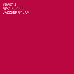 #BA0742 - Jazzberry Jam Color Image