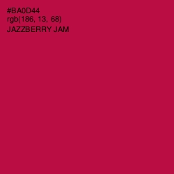 #BA0D44 - Jazzberry Jam Color Image