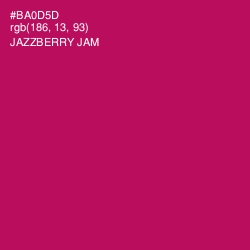 #BA0D5D - Jazzberry Jam Color Image