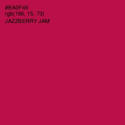 #BA0F49 - Jazzberry Jam Color Image