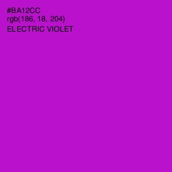 #BA12CC - Electric Violet Color Image