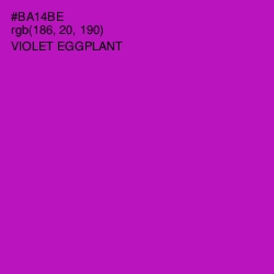 #BA14BE - Violet Eggplant Color Image