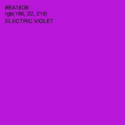 #BA16D8 - Electric Violet Color Image