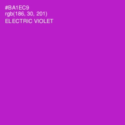 #BA1EC9 - Electric Violet Color Image