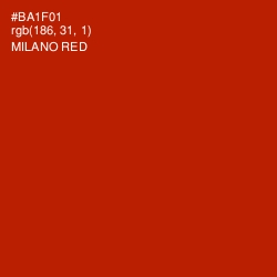#BA1F01 - Milano Red Color Image