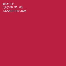 #BA1F41 - Jazzberry Jam Color Image