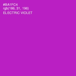 #BA1FC4 - Electric Violet Color Image