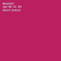 #BA205D - Night Shadz Color Image