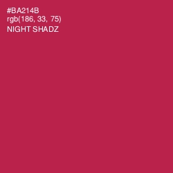 #BA214B - Night Shadz Color Image