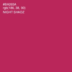 #BA265A - Night Shadz Color Image