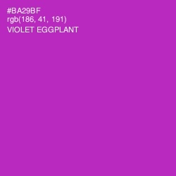 #BA29BF - Violet Eggplant Color Image