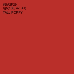 #BA2F29 - Tall Poppy Color Image