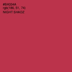 #BA334A - Night Shadz Color Image