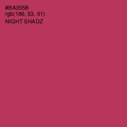 #BA355B - Night Shadz Color Image