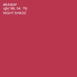 #BA364F - Night Shadz Color Image