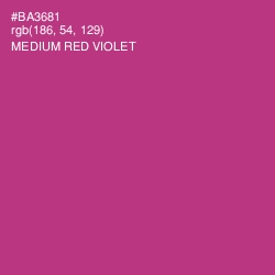 #BA3681 - Medium Red Violet Color Image