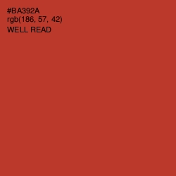 #BA392A - Well Read Color Image