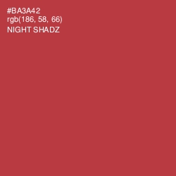#BA3A42 - Night Shadz Color Image