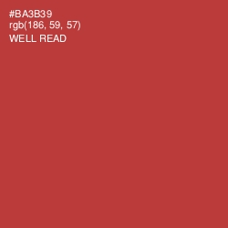 #BA3B39 - Well Read Color Image