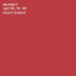 #BA3B42 - Night Shadz Color Image