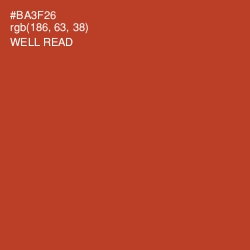 #BA3F26 - Well Read Color Image