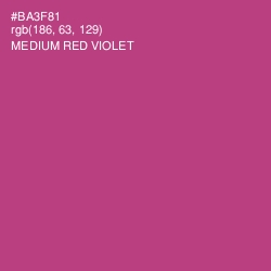 #BA3F81 - Medium Red Violet Color Image