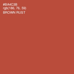 #BA4C3B - Brown Rust Color Image