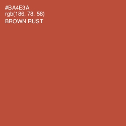 #BA4E3A - Brown Rust Color Image