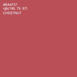 #BA4F57 - Chestnut Color Image