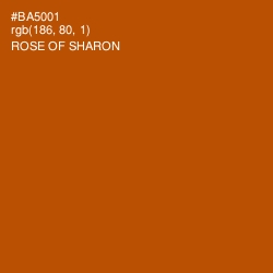 #BA5001 - Rose of Sharon Color Image