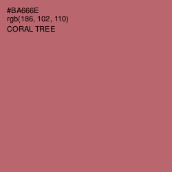 #BA666E - Coral Tree Color Image