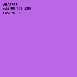 #BA67E5 - Lavender Color Image