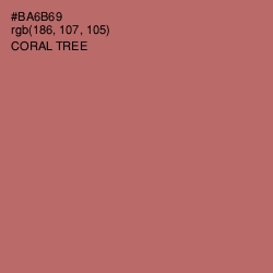 #BA6B69 - Coral Tree Color Image