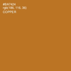#BA7424 - Copper Color Image