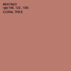 #BA7A6D - Coral Tree Color Image