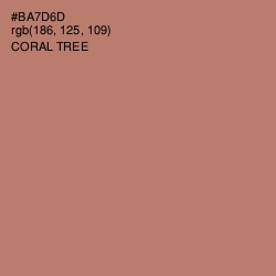 #BA7D6D - Coral Tree Color Image