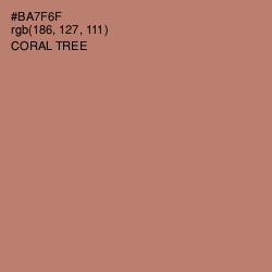#BA7F6F - Coral Tree Color Image