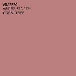 #BA7F7C - Coral Tree Color Image