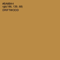 #BA8B44 - Driftwood Color Image