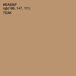 #BA936F - Teak Color Image