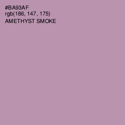 #BA93AF - Amethyst Smoke Color Image