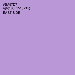 #BA97D7 - East Side Color Image