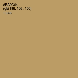 #BA9C64 - Teak Color Image