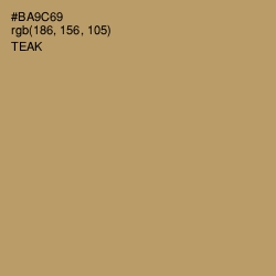 #BA9C69 - Teak Color Image