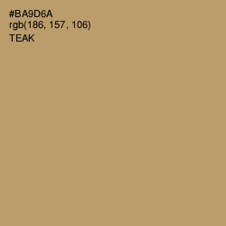 #BA9D6A - Teak Color Image