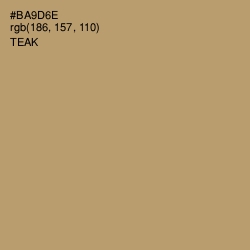 #BA9D6E - Teak Color Image