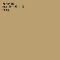 #BA9F6E - Teak Color Image