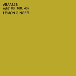 #BAA82B - Lemon Ginger Color Image