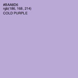 #BAA8D6 - Cold Purple Color Image